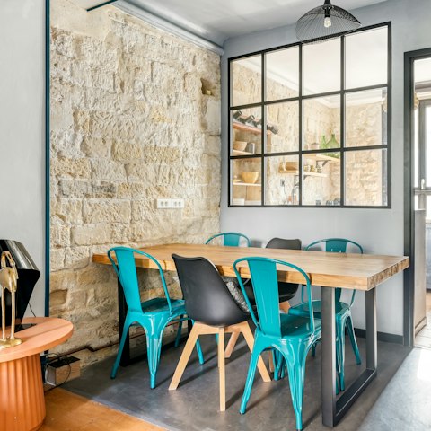 Have a glass of French rosé at the dining table