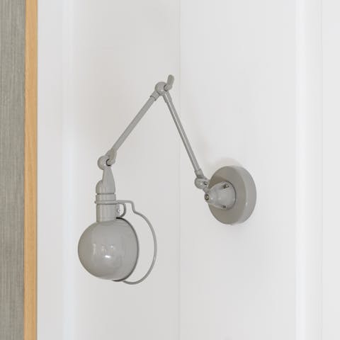 The bedside lamps