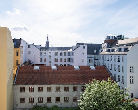 Striking views of Copenhagen from the balcony