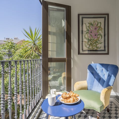 The gorgeous private terrace