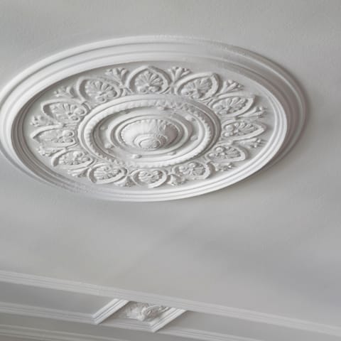 The beautiful period ceiling mouldings