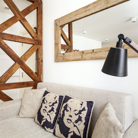 The exposed beams