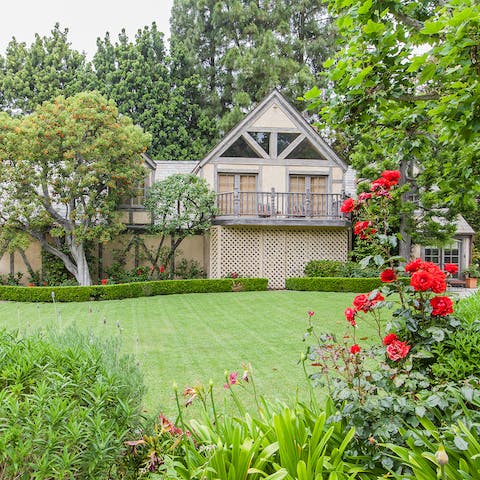 Smell the roses on a leisurely stroll through the luscious garden