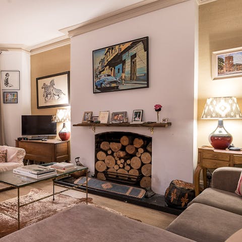 Unwind with a good book in the cosy living room