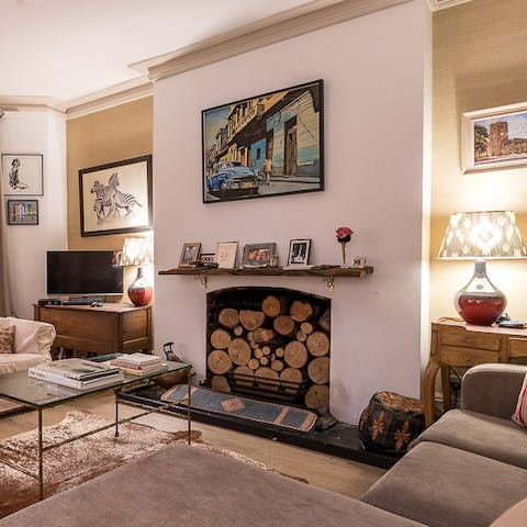 Unwind with a good book in the cosy living room