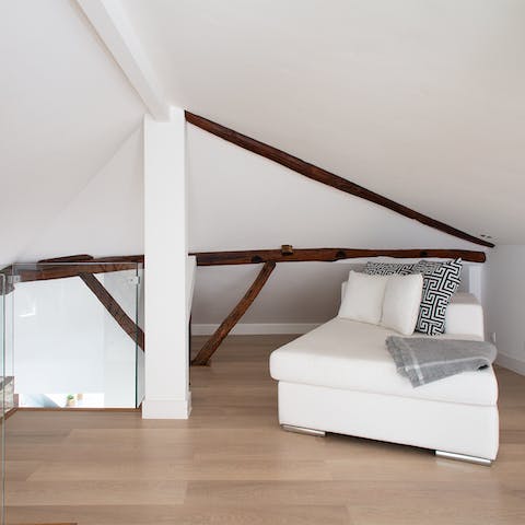 The chaise longue upstairs