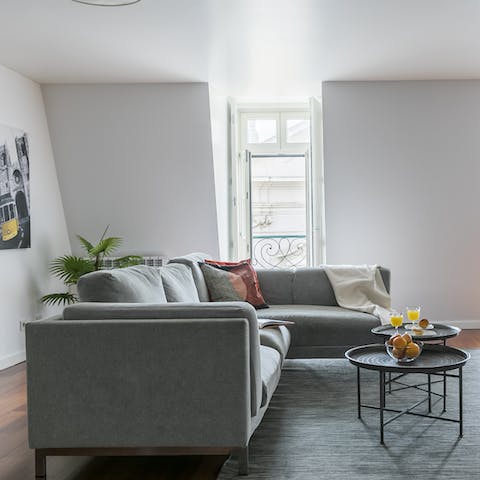 The large open plan living space