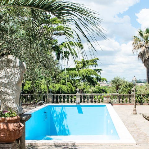 A private swimming pool