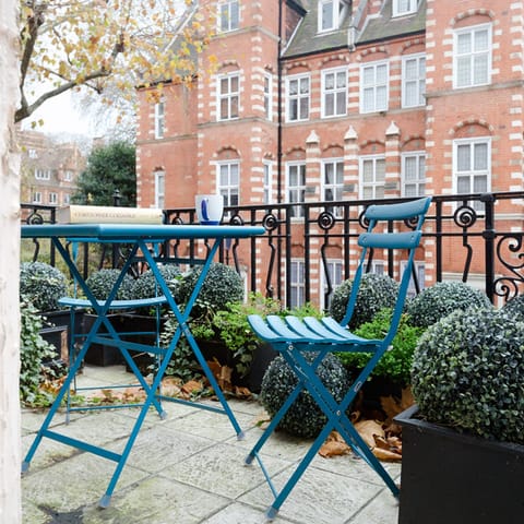 Enjoy a cup of coffee on your private balcony