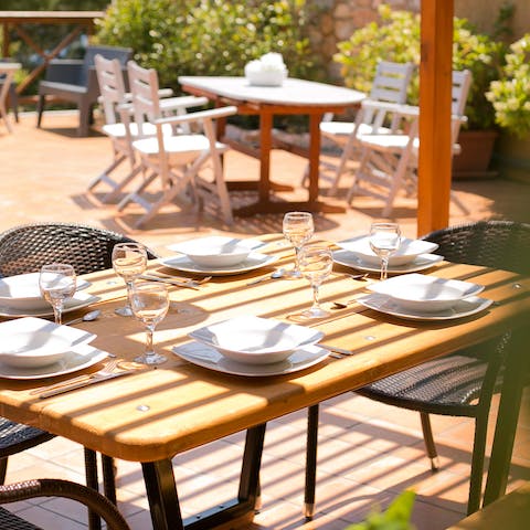 Serve a meze feast under the stars