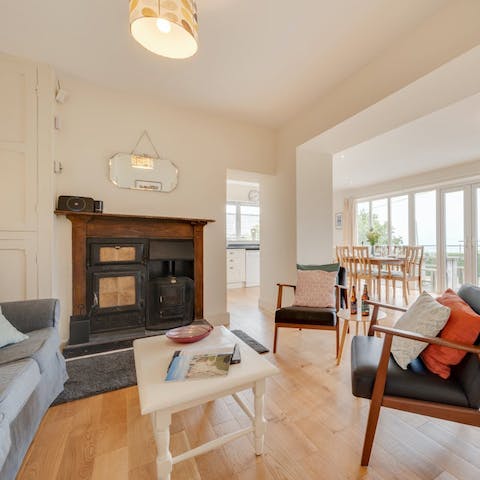 Create a cosy atmosphere for movie nights when you light the log burner