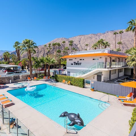 Beat the heat with a refreshing dip in the communal pool