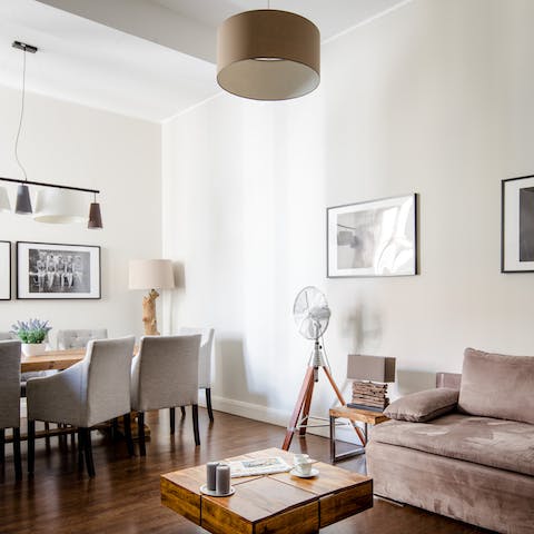 The high ceilings in the communal area