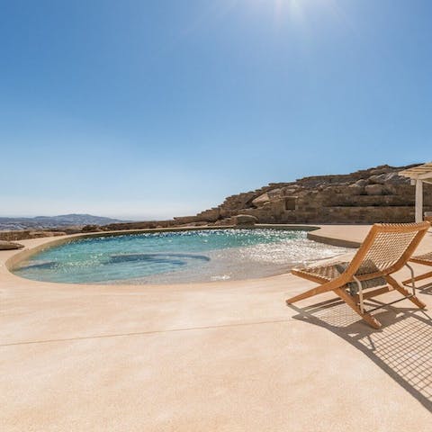 Plunge into your submerged crystalline hot tub