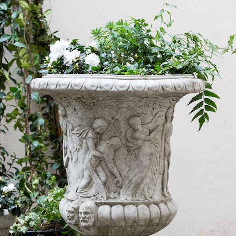 Sprawl out in your private courtyard