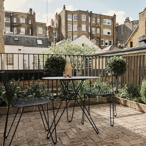 A stylish outdoor space