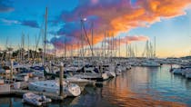Watch the sunset at the Marina