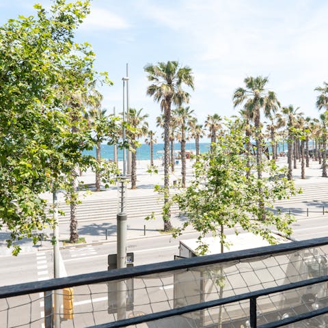 The view of Barceloneta Beach