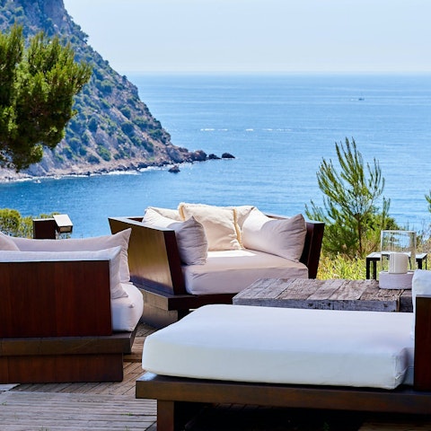 Gaze out at the sea views while sipping a glass of Cava