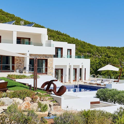Relish in your hillside retreat