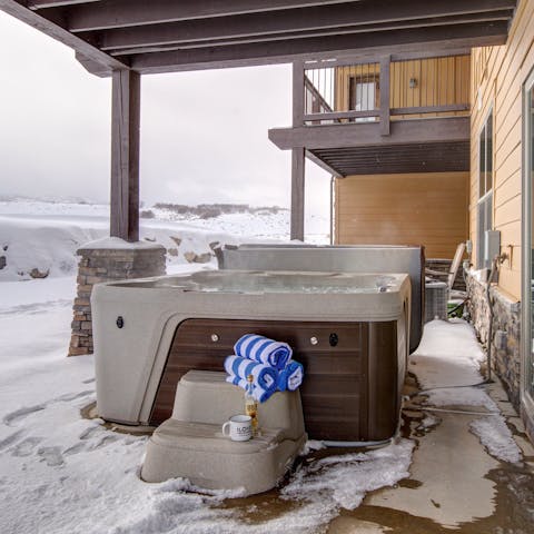 Enjoy the views while soaking in the hot tub