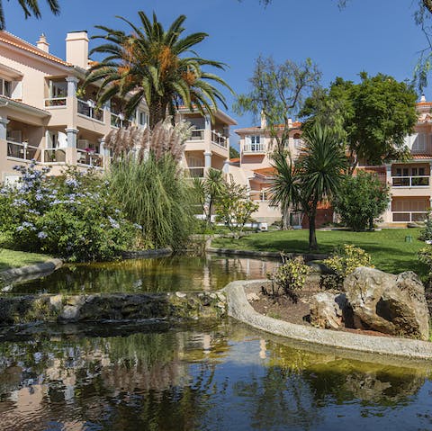 Explore the picturesque residents' garden