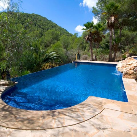 Admire the views from your stunning infinity pool