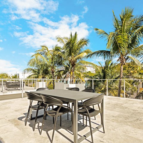 Have a drink on the terrace and enjoy the weather