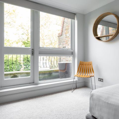 Enjoy your morning coffee on the second bedroom's balcony