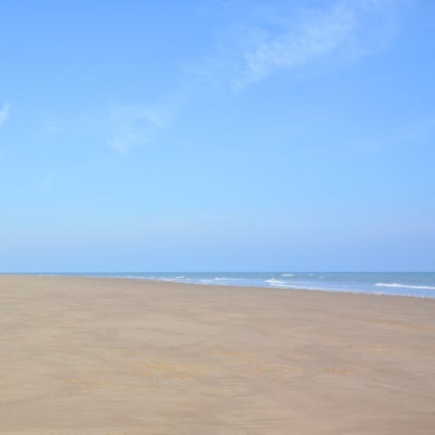 Take a picnic to East Runton Beach, a five-minute walk from your doorstep