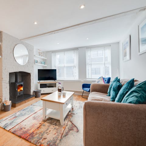 Put your feet up and unwind in the cosy living space