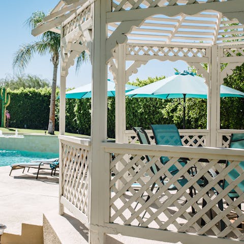 The charming garden pergola