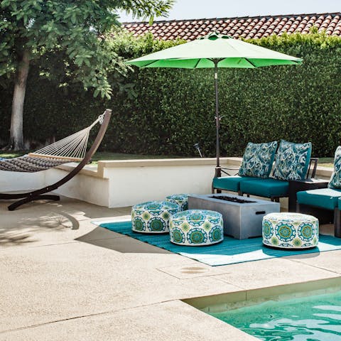 Relax around the fire pit