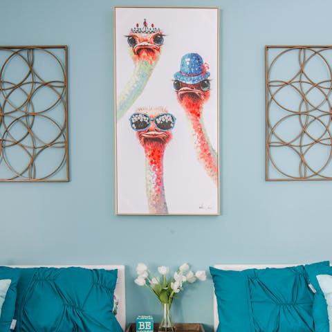 Distinctive art on the walls