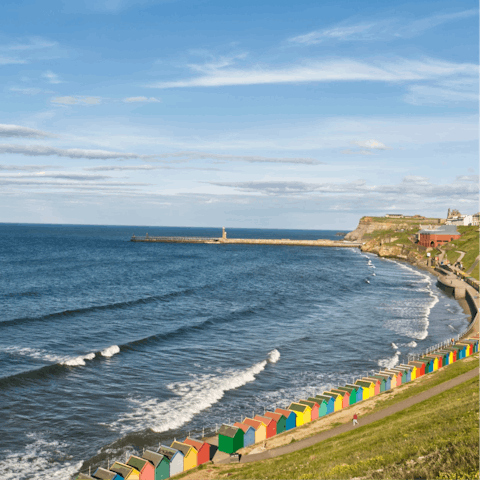 Pootle over to Whitby for the afternoon, just a ten-minute drive away or an hour’s walk along the seafront