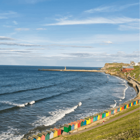 Pootle over to Whitby for the afternoon, just a ten-minute drive away or an hour’s walk along the seafront