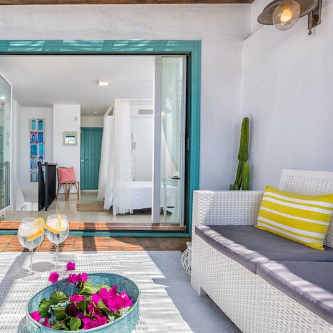 Make the top floor terrace your go-to spot for Aperol Sprtiz in the sunshine