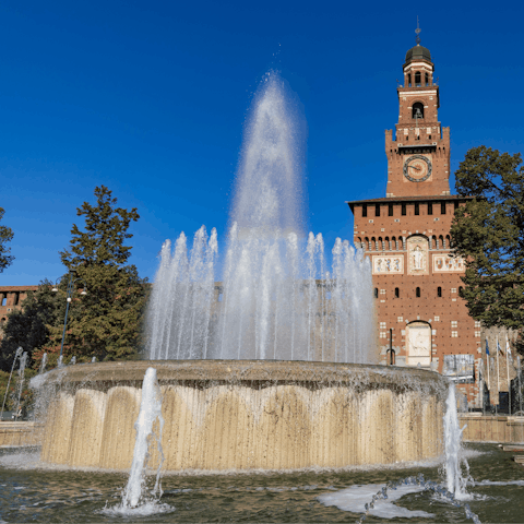 Walk to Castello Sforzesco to soak up the history