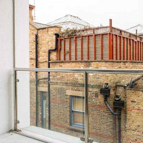 Get some fresh air out on the balcony