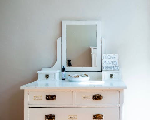 This elegant vanity table