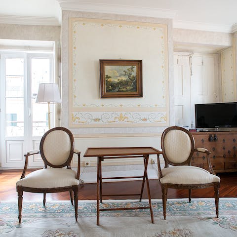 The antique furniture