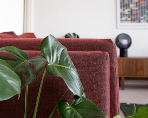 The dynamic mix of materials and colours