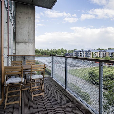 The balcony with views of Christiania
