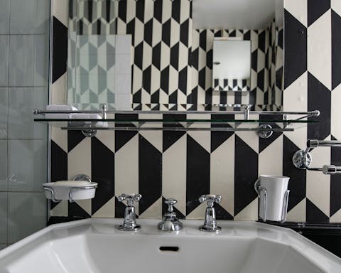 The monochrome bathroom