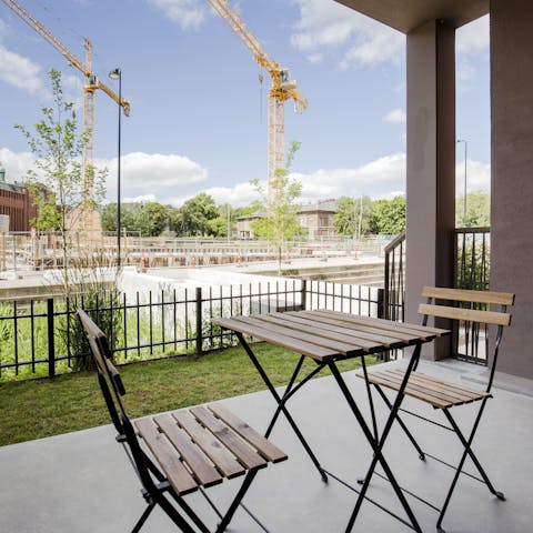 The private terrace overlooking Carlsberg