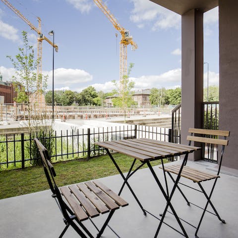 The private terrace overlooking Carlsberg