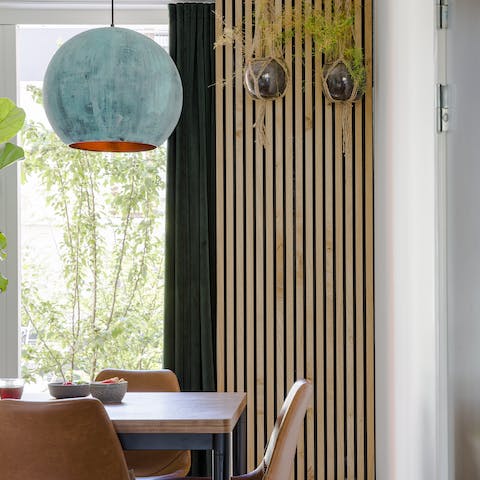 The chic wood panelling