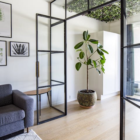 Modern Japanese-esque glass wall