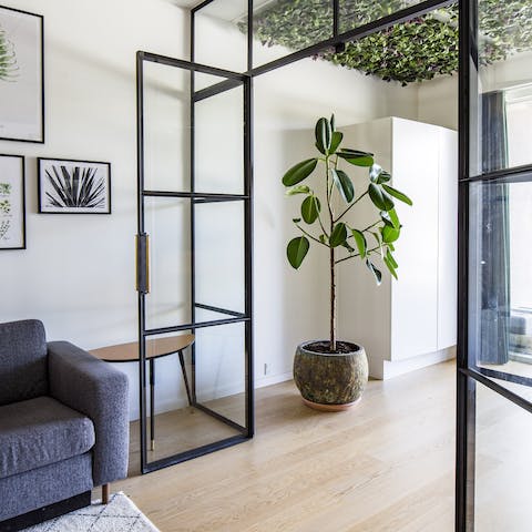 Modern Japanese-esque glass wall