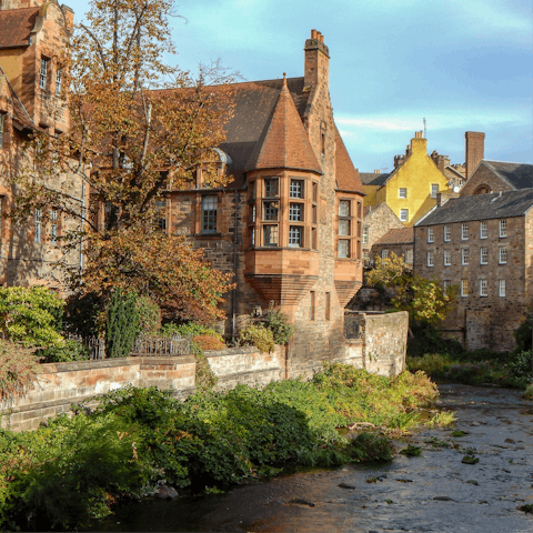 Discover the charming Dean Village, a ten-minute walk away